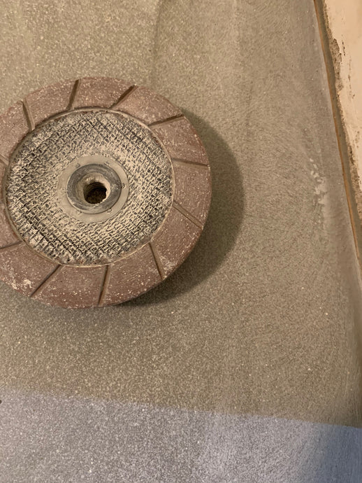 30 Grit Ceramic Cup Wheel on Overlay Surface