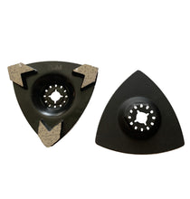 Charger l'image dans la galerie, Triangle diamond grinding disc for concrete, fits Dremel and Fein tools