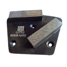 Load image into Gallery viewer, Concrete Surface Prep-60/80 Grit Double Segment Diamond Grinding Shoes: Screw-On - www.unudiamondtooling.com
